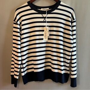 Workshop Republic Clothing Navy and White Striped Sweater
